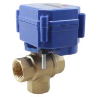 Кран шаровой трехходовой неполнопроходный с электроприводом AR340-3 