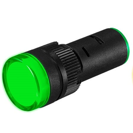 ARG2-16FP-W-G (AD16-16DS) - Лампа светодиодная 16 мм индикаторная 