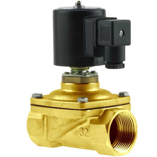 2W12-32 GBV - Клапан электромагнитный, нормально открытый, латунь, ДУ 32мм 