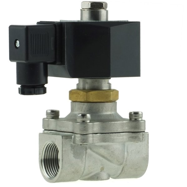 2W12-15 GSV - Клапан электромагнитный, нормально открытый, нержавеющая сталь, ДУ 15мм 