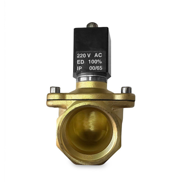 МК-1Л32НО-220V - Электромагнитный клапан НО автоматический латунь 220В VITON муфтовый G1 1/4" PN8 