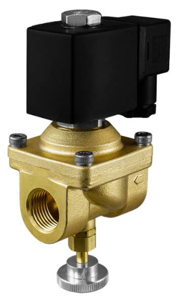 AR-2ZH21-15 - Клапан соленоидный нормально закрытый прямого действия с поршнем для управления потоком рабочей среды в трубопроводе 