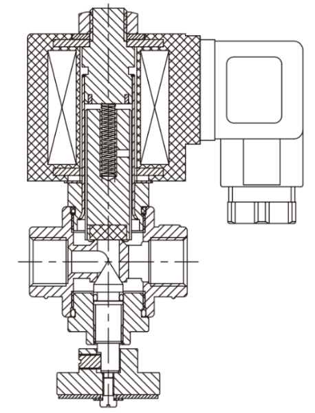 AR-1ZH11 - Клапан соленоидный нормально закрытый прямого действия с поршнем для управления потоком рабочей среды в трубопроводе 