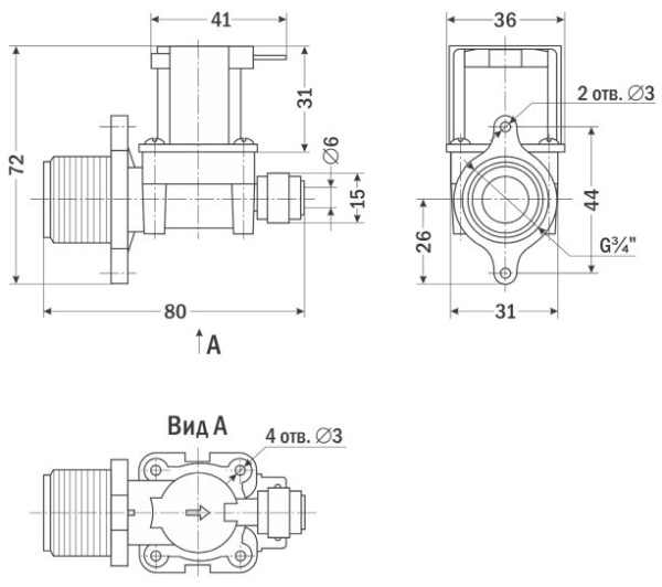 YCWS10-06 - Электромагнитный клапан на пищевые жидкости 