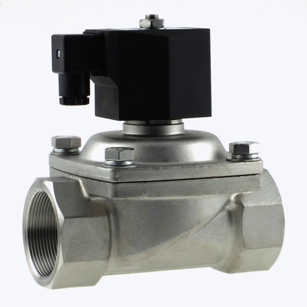 2W12-25 FSV - Клапан электромагнитный, нормально открытый, фланцевый, нержавеющая сталь, ДУ 25мм 