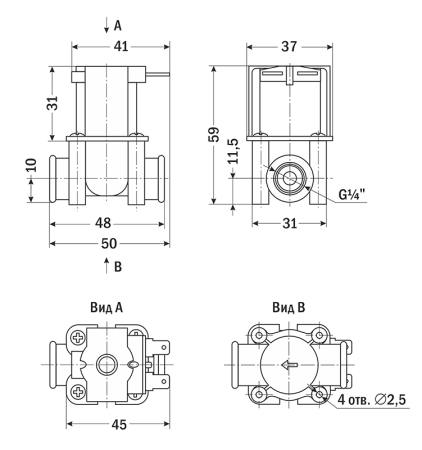 YCWS10-02 - Электромагнитный клапан на пищевые жидкости 