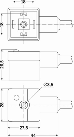 SB218-L - DIN-коннектор с индикатором 