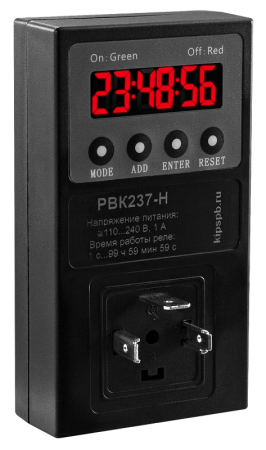 РВК237-H - Реле времени циклическое, DIN 43650A, AC/DC 110...240В 