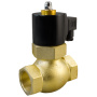 2L-32 - Клапан соленоидный нормально закрытый непрямого действия с поршнем, латунь 