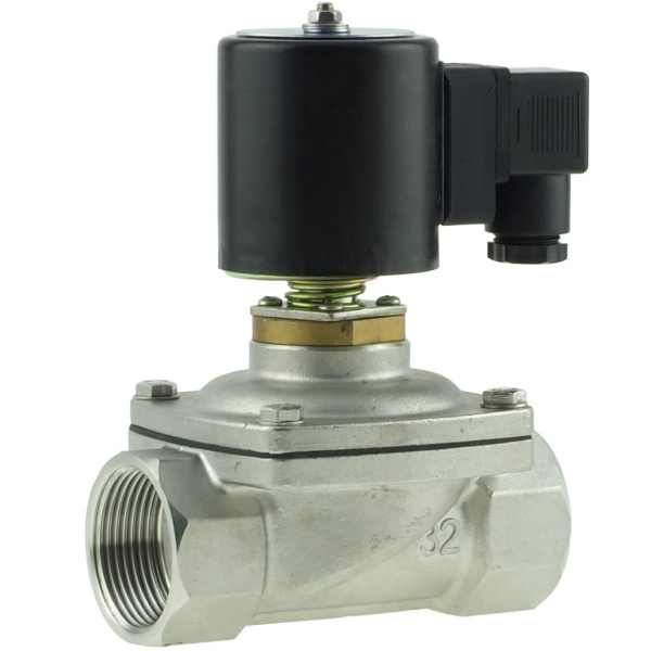 2W12-32 GSV - Клапан электромагнитный, нормально открытый, нержавеющая сталь, ДУ 32мм 