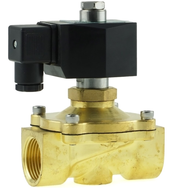 2W12-25 GBV - Клапан электромагнитный, нормально открытый, латунь, ДУ 25мм 