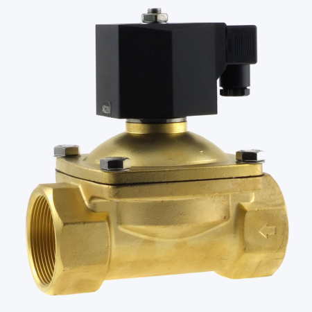 2W21-50 GBV - Клапан электромагнитный, нормально закрытый, латунь, ДУ 50мм 