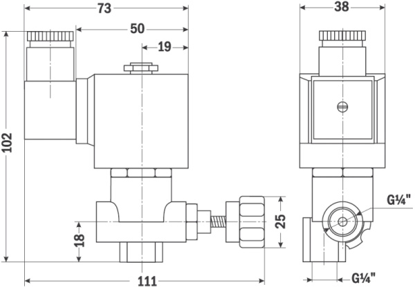 DL-6E - Клапан нормально закрытый 
